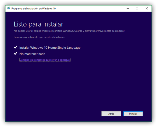 Listo para actualizar a Windows 10 Creators Update RTM