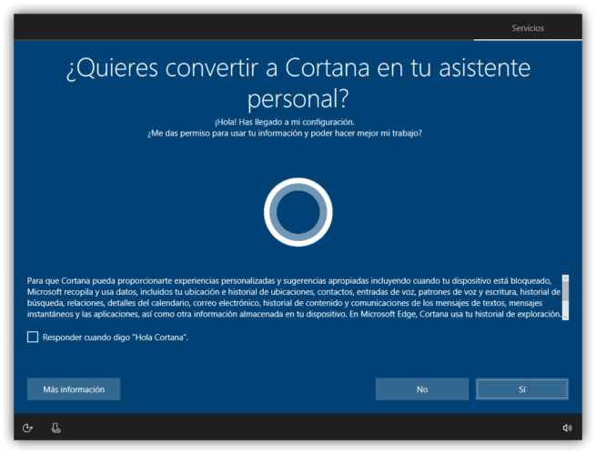 Usar Cortana en Windows 10 Creators Update