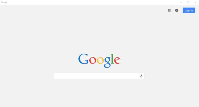 Google Search Windows 10