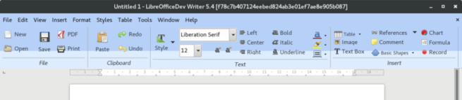 NotebookBar LibreOffice 5.4 Temas