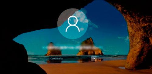 pantalla de login de Windows 10