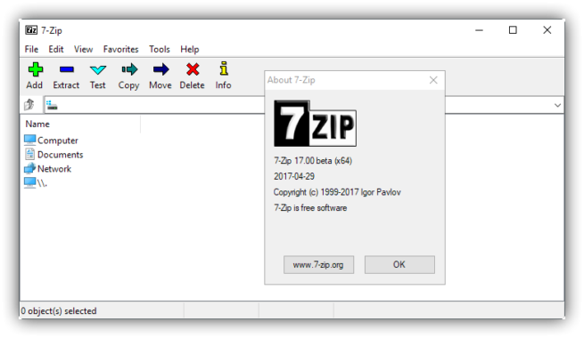 7-Zip 17 beta