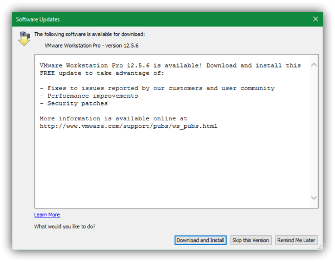 Actualizacion seguridad VMware Workstation