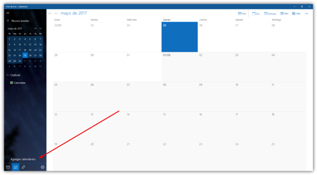 Agregar calendarios Bing a la app de Windows 10