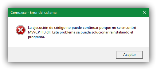 MSVCR110.dll - error Windows 10