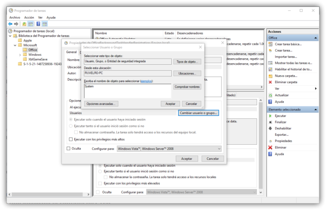 OfficeBackgroundTaskHandlerRegistration - Permisos System