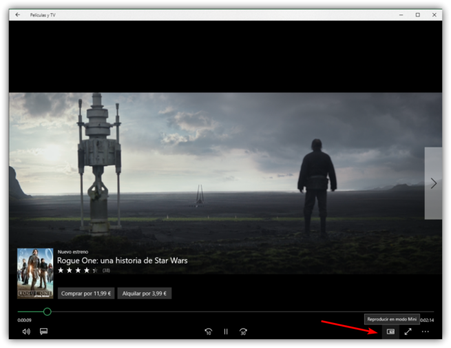 Reproducir trailer Películas y TV Windows 10