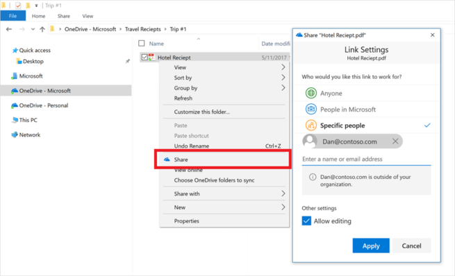 Pronto podrás compartir archivos de OneDrive y Office 365 desde el  explorador de Windows - SoftZone