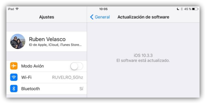 Actualización iOS 10.3.3