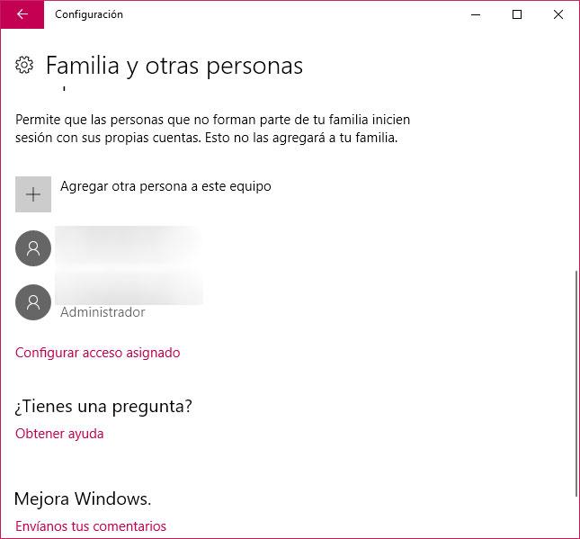 usuario en Windows 10