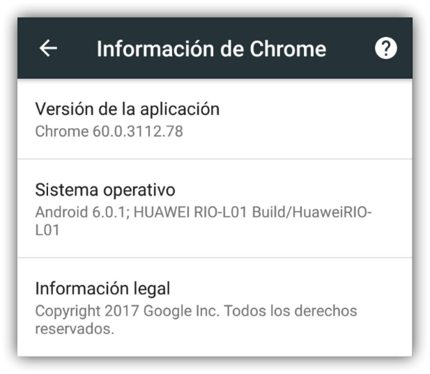 Google Chrome 60 para Android