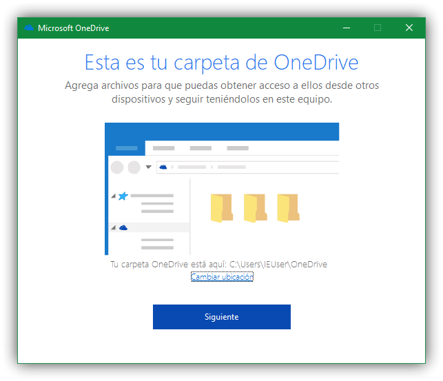 Carpeta OneDrive Windows 10 Fall Creators Update
