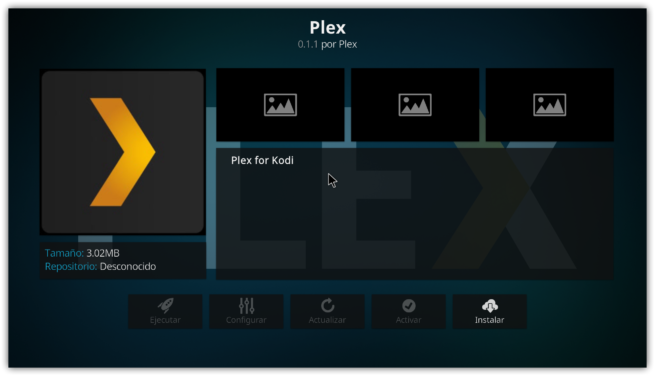 Instalar Plex en Kodi