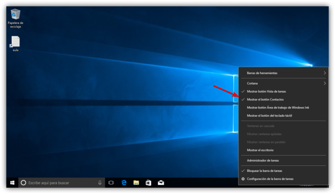 Ocultar Contactos Windows 10 Fall Creators Update
