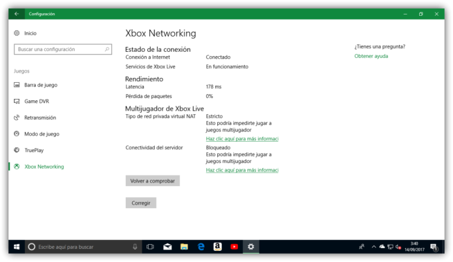 Xbox Live - Test juego online Windows 10 Fall Creators Update