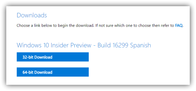 Descargar RTM Insider Windows 10 Fall Creators Update