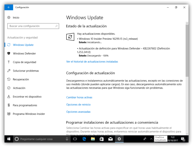 Windows 10 Fall Creators Update RTM llega al anillo lento de Insider