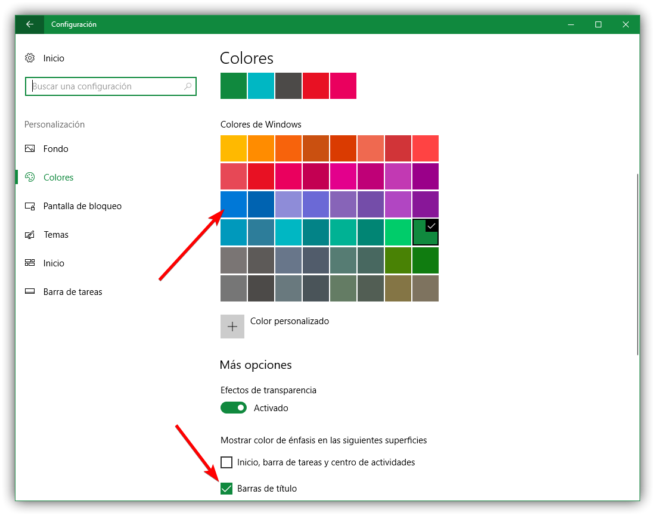 Color barra de tareas Windows XP en Windows 10