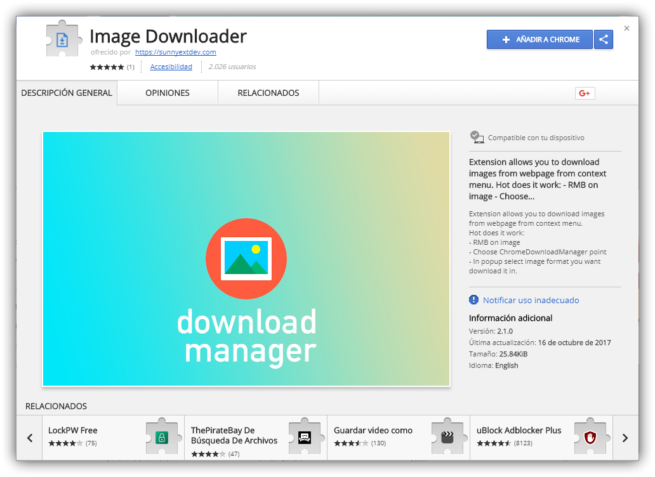 Image Downloader Chrome