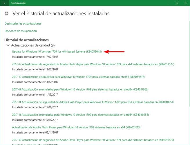 Actualización KB4058043 Windows 10 Fall
