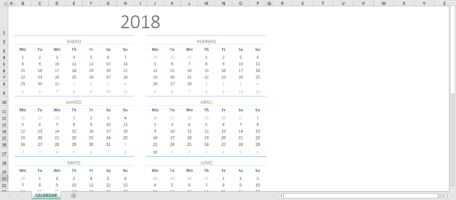 Calendario Anual 2018