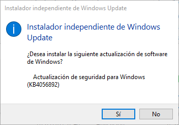 Parche de seguridad KB4056892 Windows 10