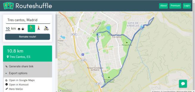 Fiordo semiconductor Gracioso Calcula rutas aleatorias para correr, andar o ir en bici en cualquier parte  del mundo con Routeshuffle - SoftZone