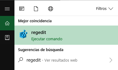 Abrir regedit Windows 10