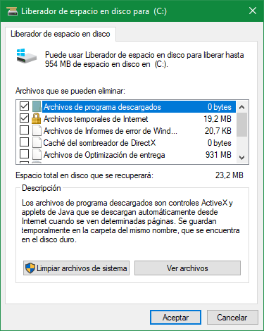 Limpiar disco duro Windows 10 Spring Creators Update