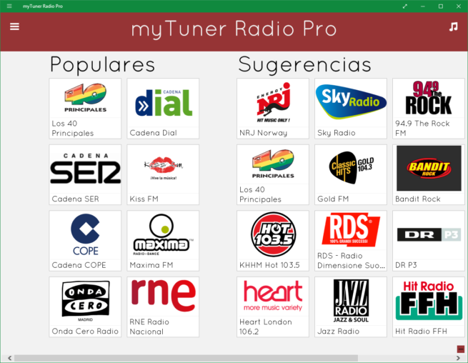 myTuner Radio Windows 10