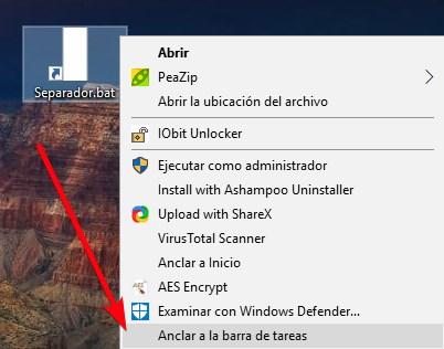 Anclar separador barra de tareas Windows 10