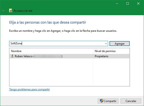 Permisos y acceso a la red Windows 10