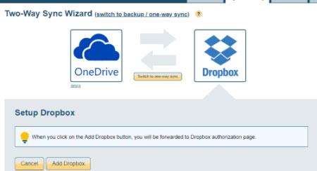 OneDRive con Dropbox