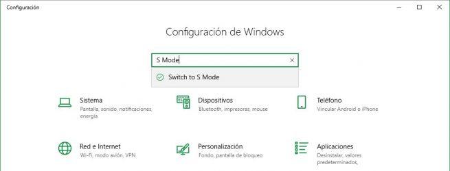 Modo S Windows 10 Redstone 5 Config