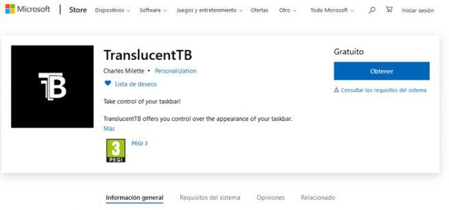 TranslucentTB Windows 10