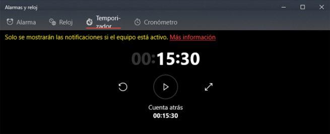 Alarma y reloj Windows 10
