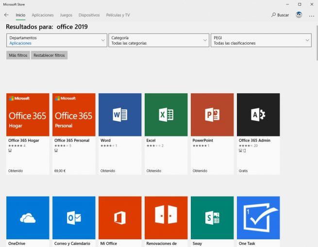 Office 365 en la Microsoft Store