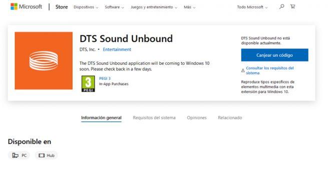 DTS Windows 10