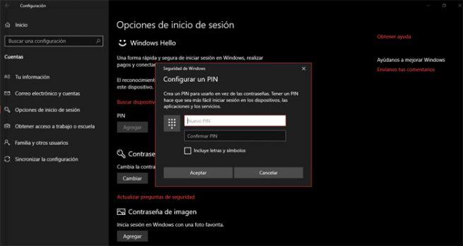 PIN Windows 10