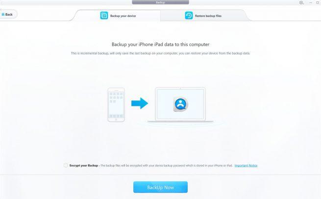 DearMob iPhone Manager - Backup 1