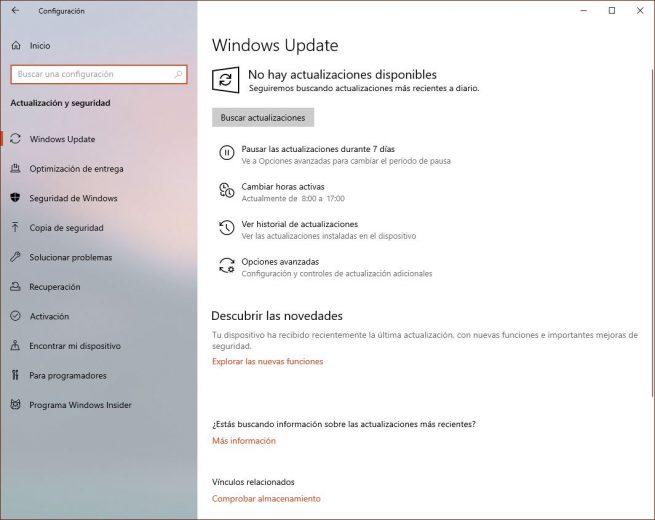 Windows 10 April 2019 Update - Pausar Windows Update