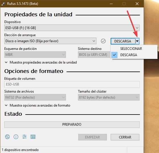 Descargar ISO Windows 10 Rufus 3.5