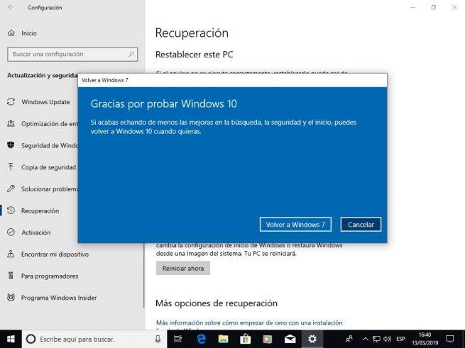 Volver de Windows 7 a Windows 10 - Manual 6