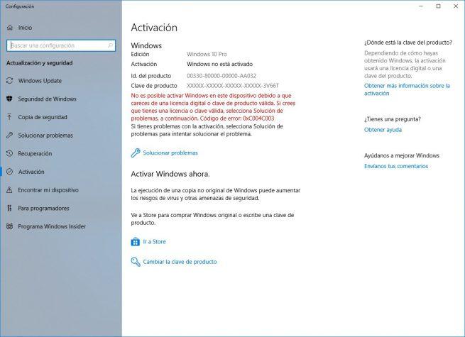 Windows 10 sin activar