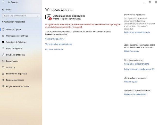 Descargar Windows 10 May 2019 Update