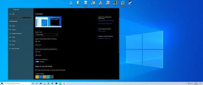 Windows 10 May tema claro y oscuro a la vez