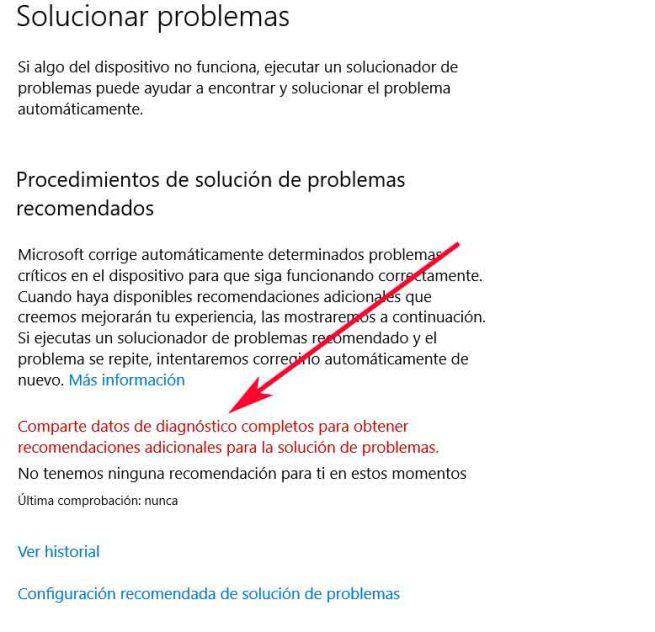 Solución de problemas Windows 10