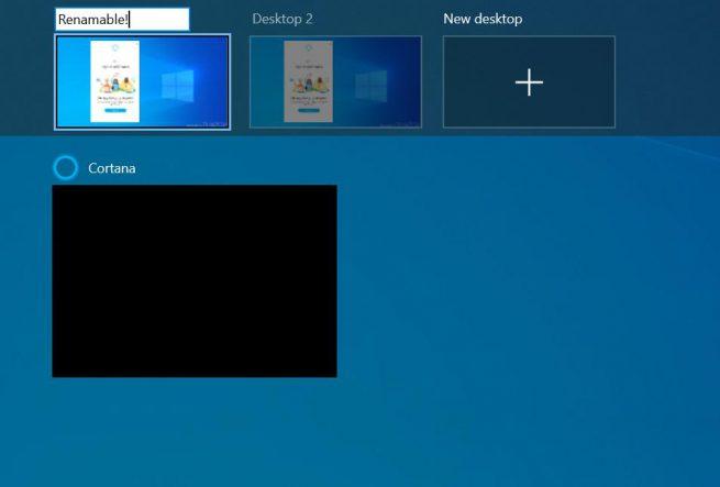 Windows 10 20H1 - Renombrar escritorio virtual